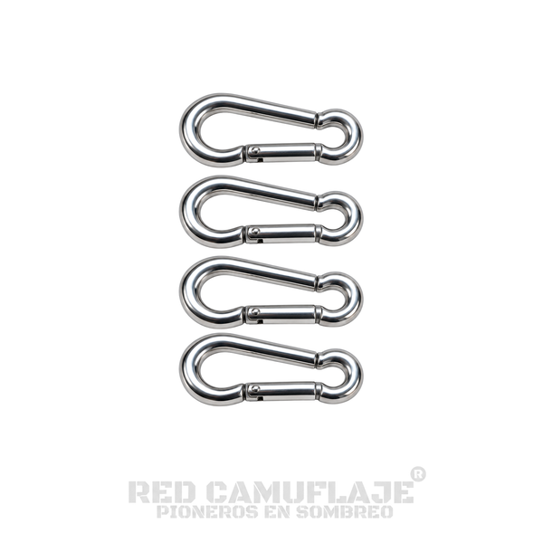 Mosquetón galvanizado 5 × 50 mm · Pack x4